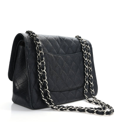 Chanel Caviar Quilted Jumbo Double Flap Black 3 of 9
