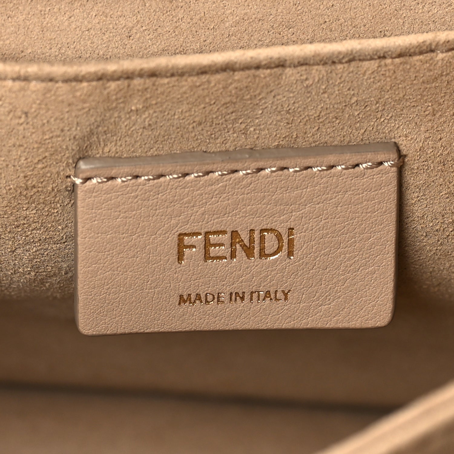 Fendi Vitello Liberty Scalloped Studded Small Kan I Shoulder Bag  Camelia 5 of 8