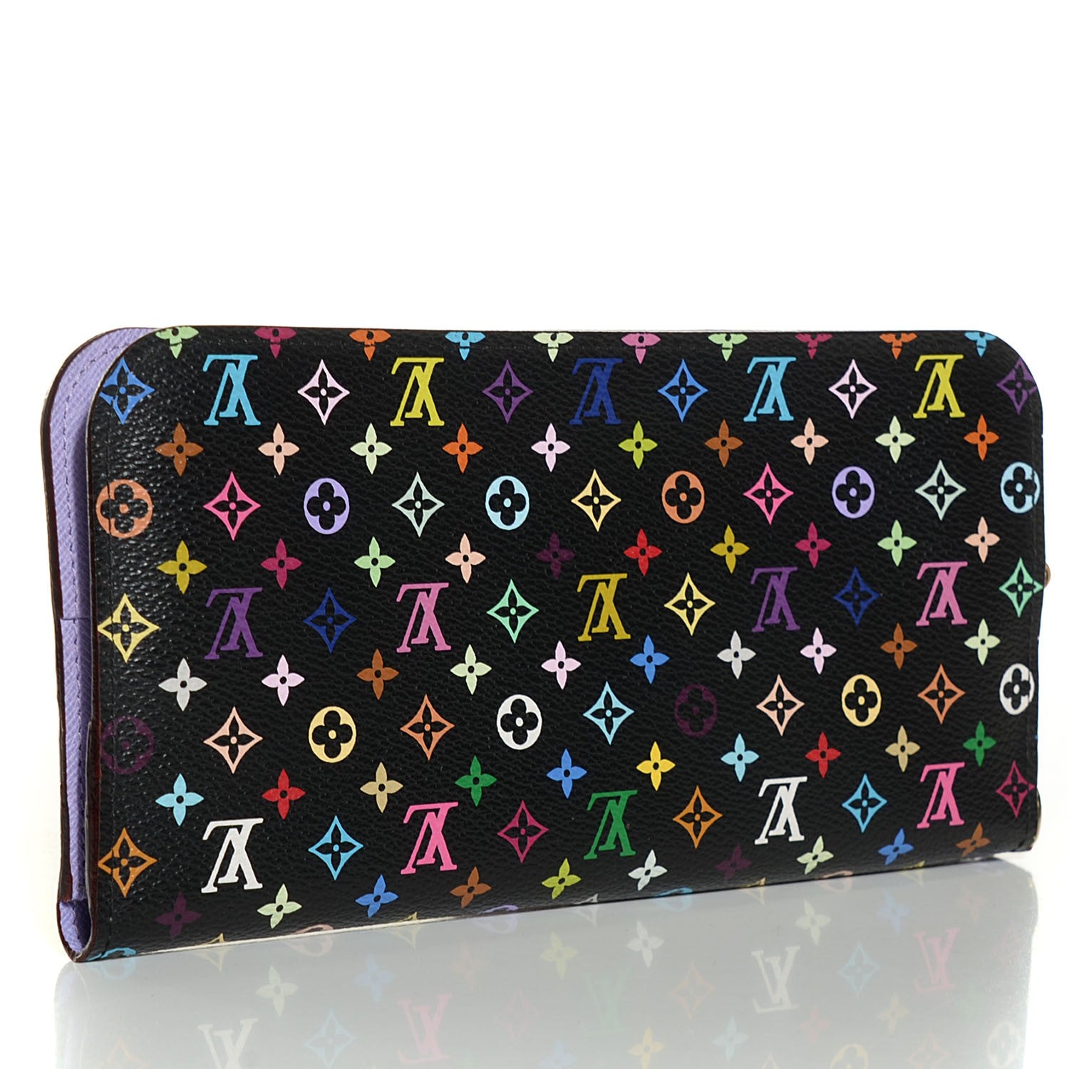 Louis Vuitton Monogram Multicolor Insolite Wallet Black Violet 3 of 7