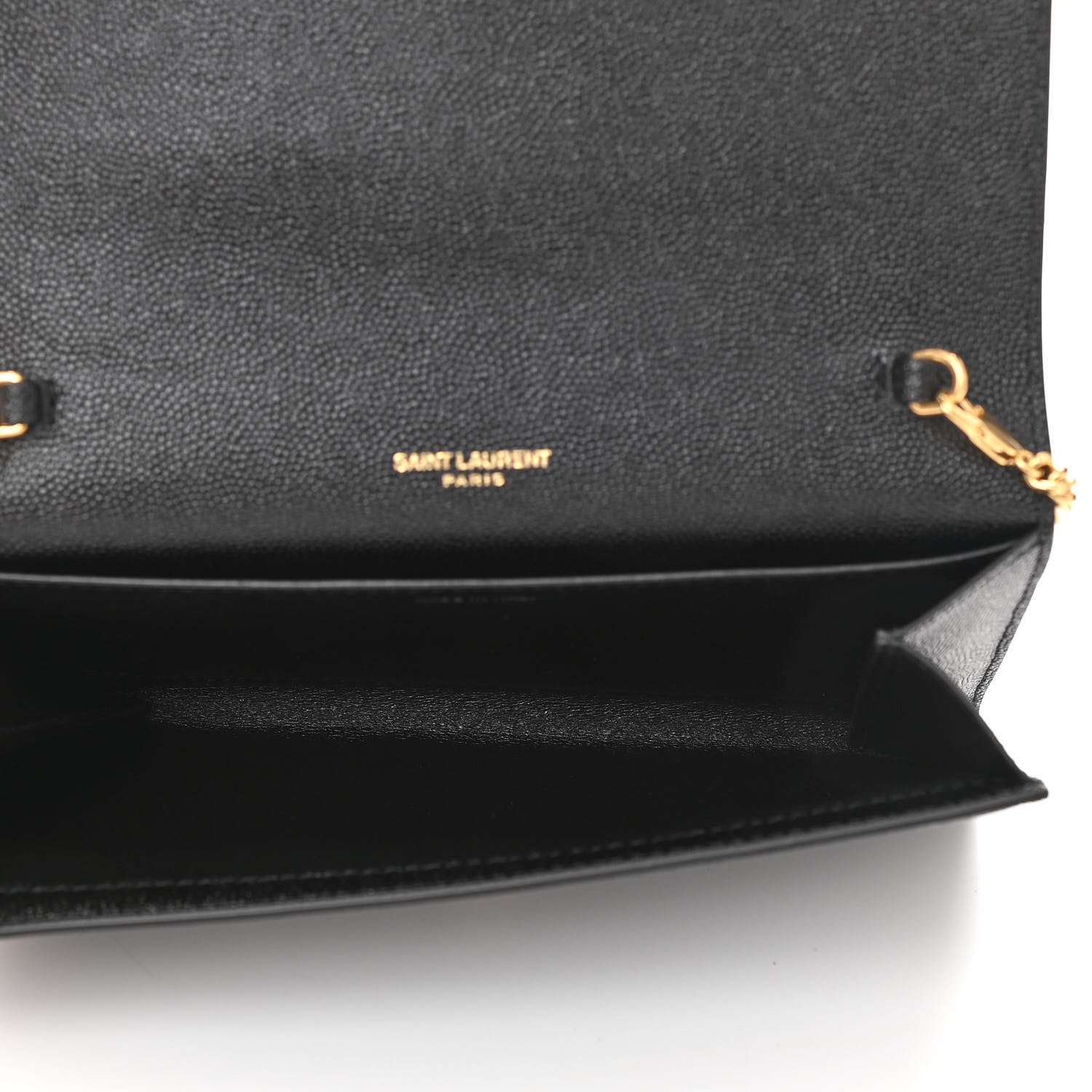 Saint Laurent Grain De Poudre Uptown Chain Wallet Black 6 of 13