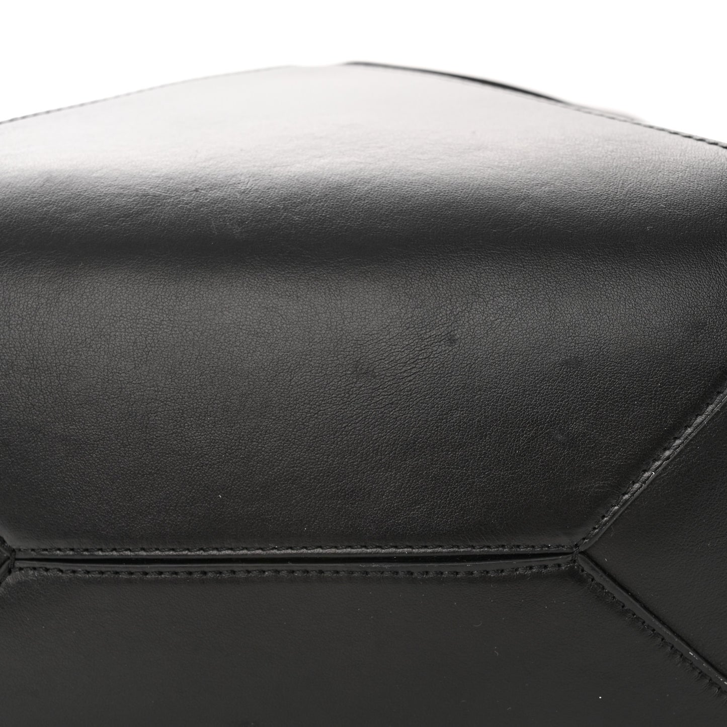 Shiny Calfskin Medium Puzzle Fold Tote Black