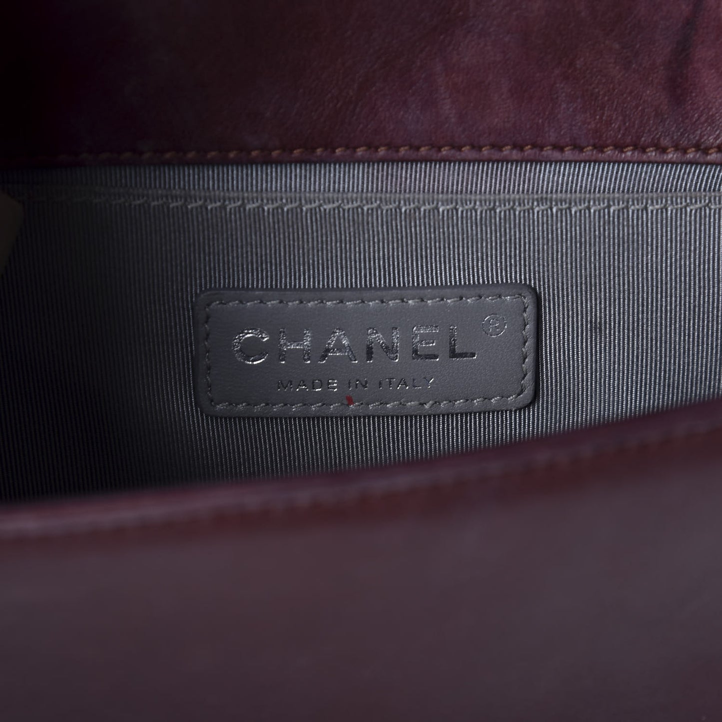Lambskin Quilted Small Boy Flap Burgundy