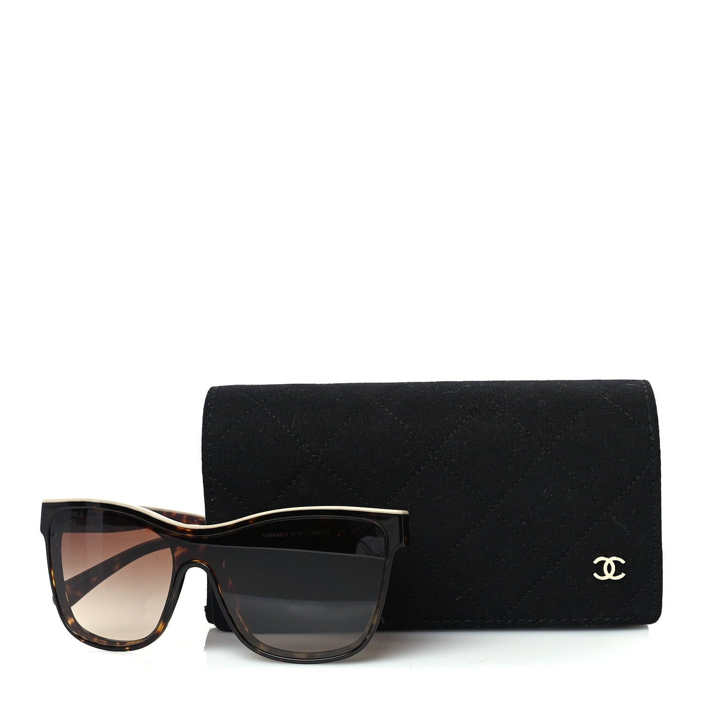 Acetate Logo Shield Sunglasses 5418  Tortoise