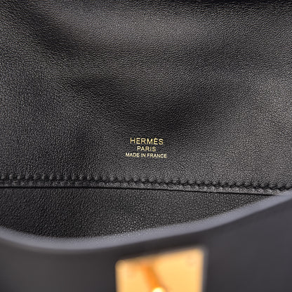 Hermes Swift Kelly Cut Clutch Pochette Black 6 of 24