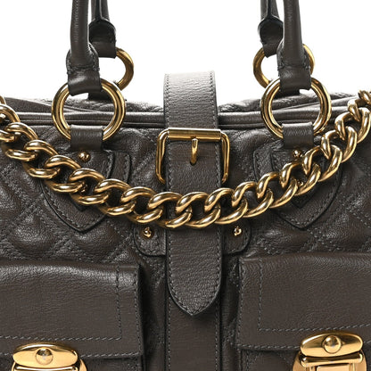 Marc Jacobs Calfskin Quilted Venetia Satchel Grey 7 of 7