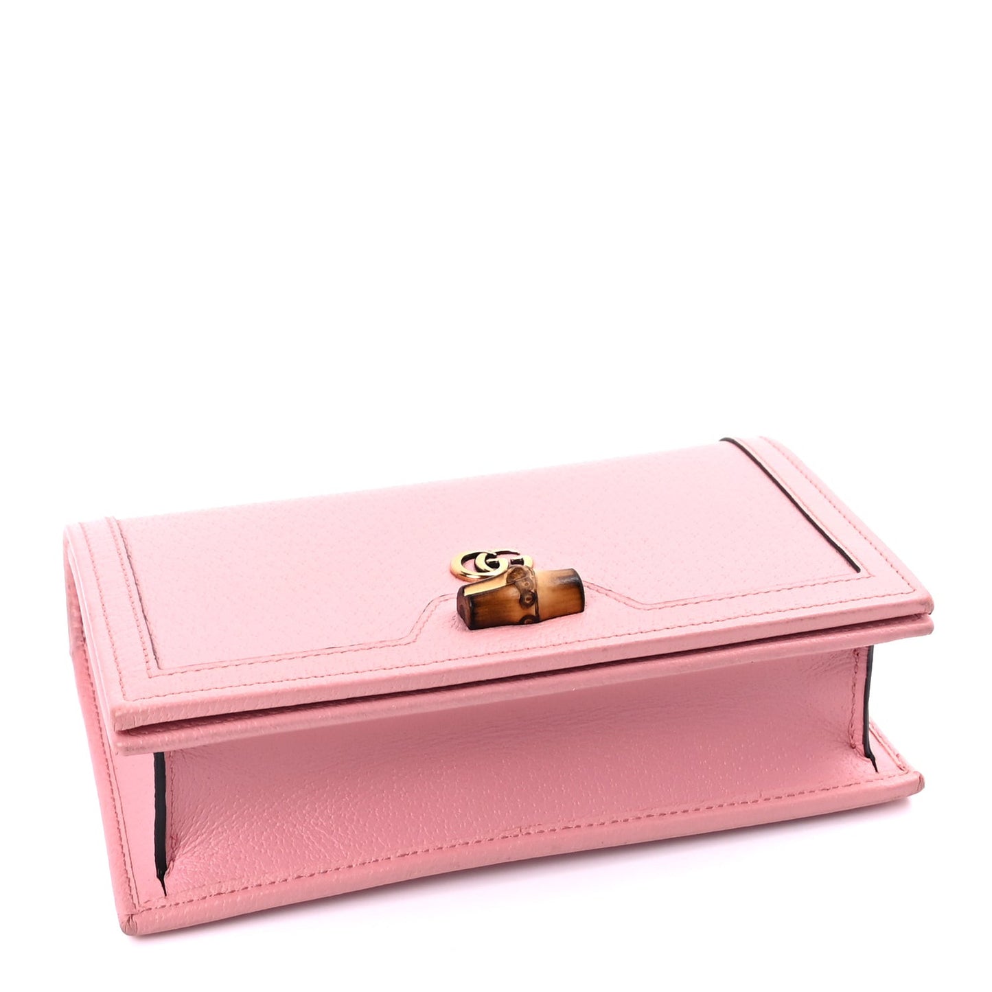 Textured Dollar Calfskin Mini Diana Chain Bag Wild Rose