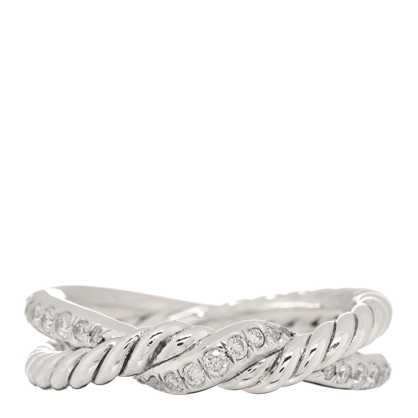 Sterling Silver Diamond Continuance Band Ring 54 7