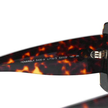Chanel Acetate Rectangle Sunglasses 5435 Tortoise 5 of 7