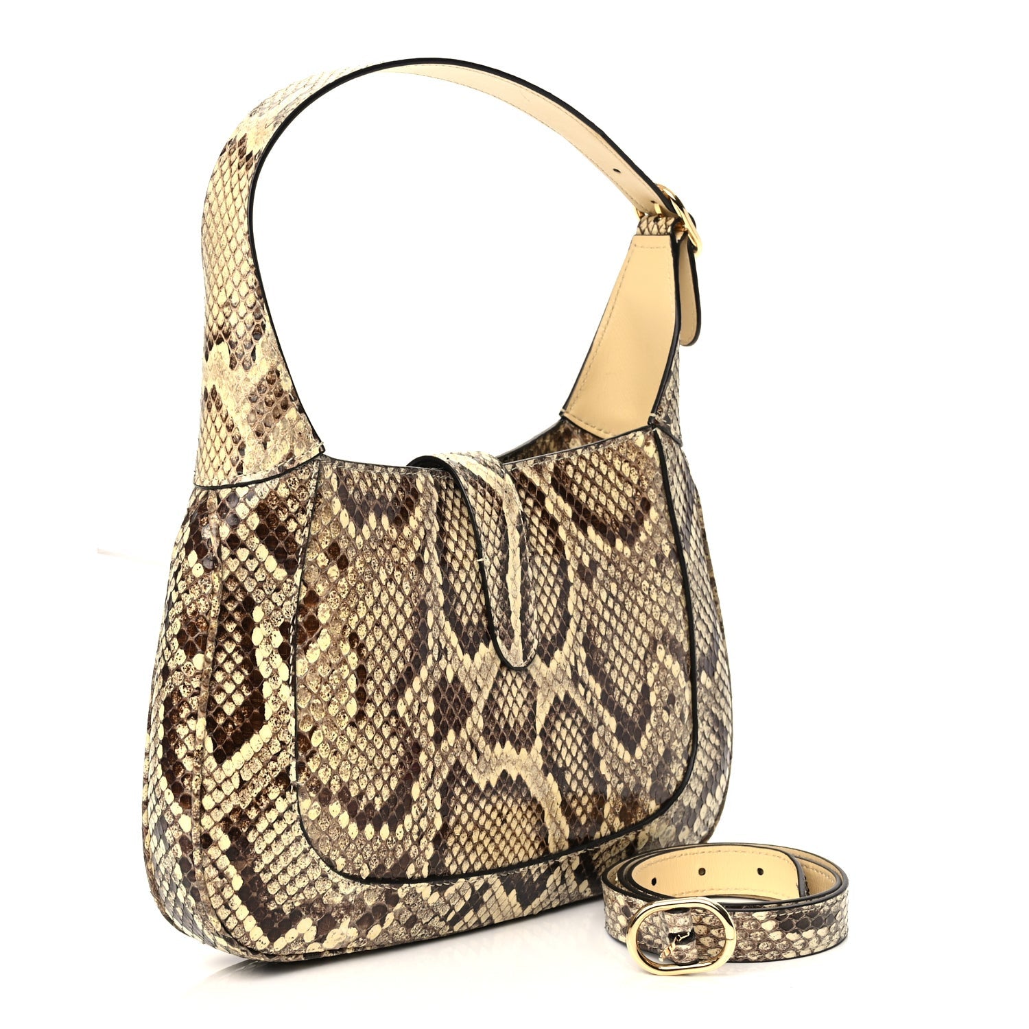 Gucci Snakeskin Small Jackie 1961 Hobo Beige 2 of 9