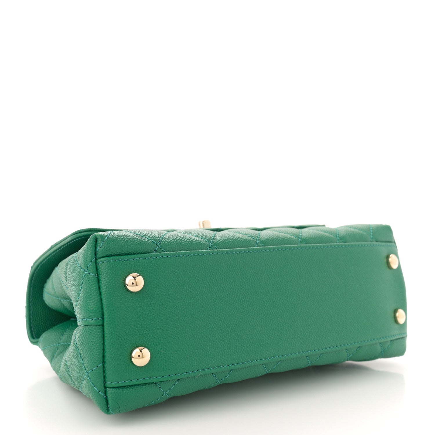 Chanel Caviar Quilted Mini Coco Handle Flap Green 4 of 11