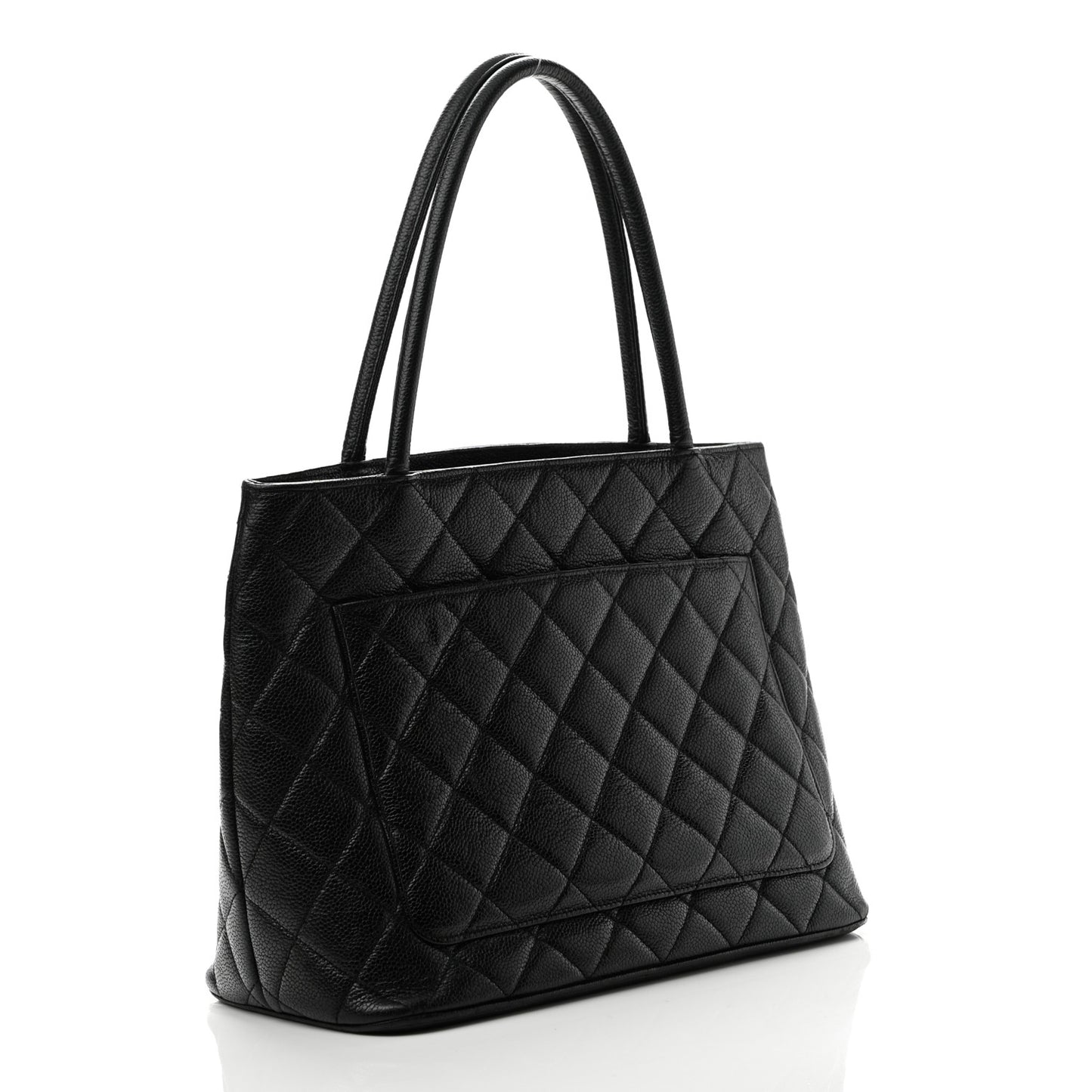 Caviar Quilted Medallion Tote Black