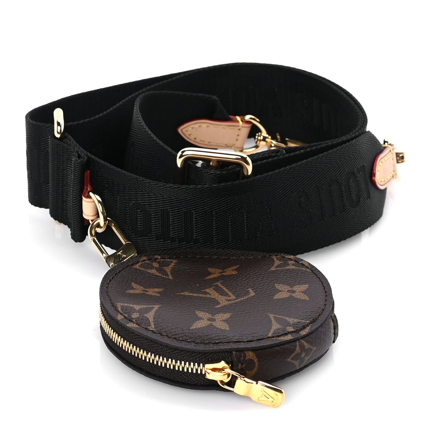 Monogram Multi Pochette Accessories Bandouliere Shoulder Strap Black