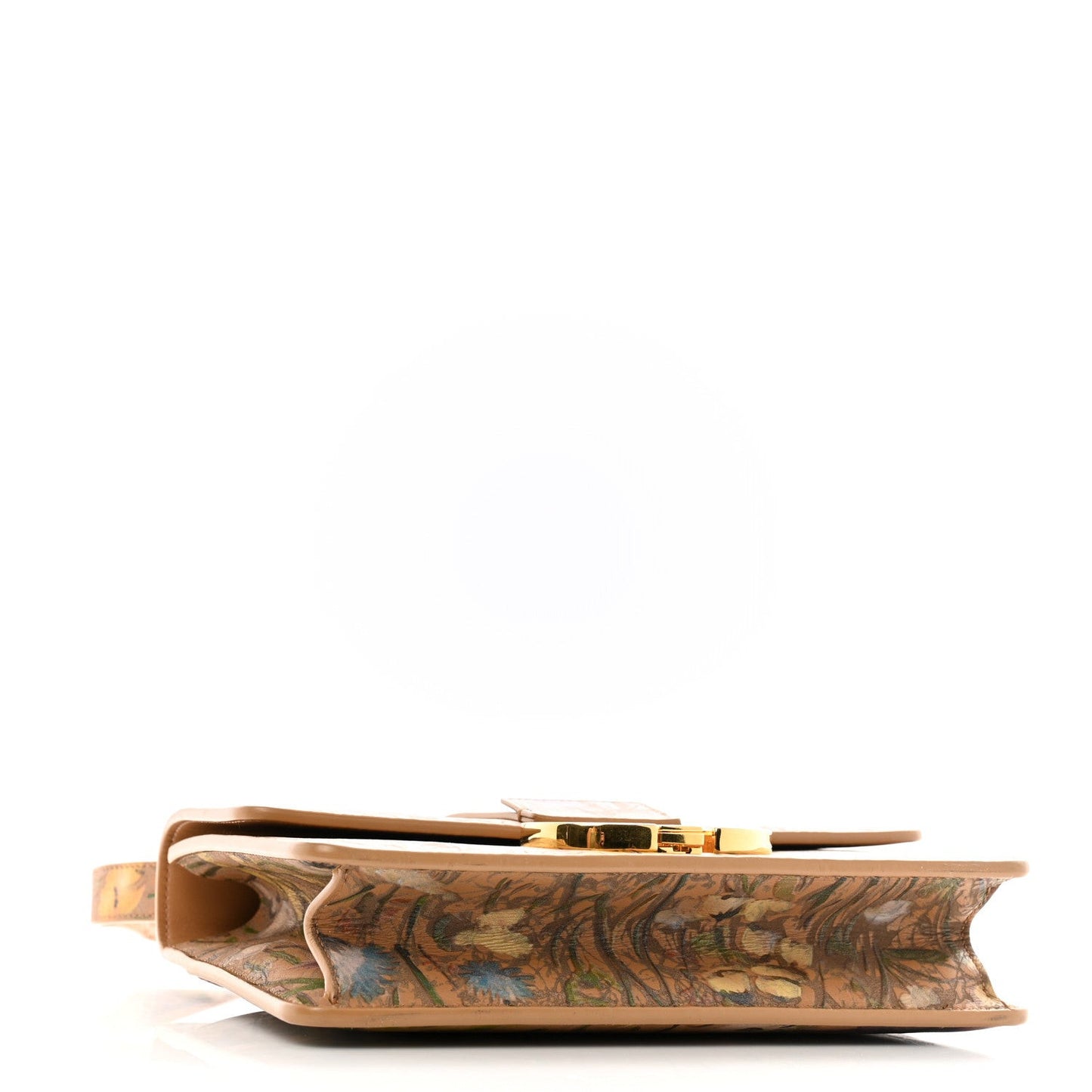 Calfskin Floral Printed 30 Montaigne Flap Bag Cuivre Multicolor