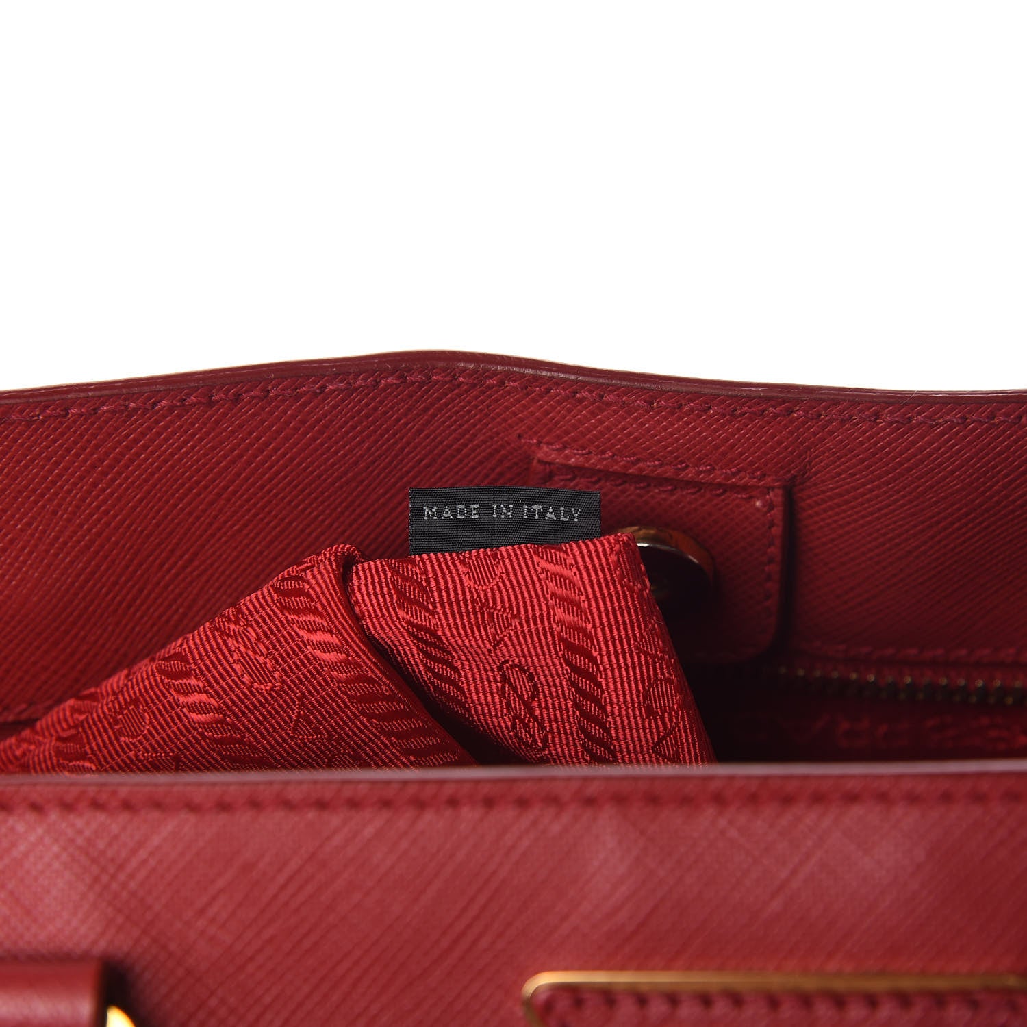 Prada Saffiano Lux Large Tote Fuoco 9 of 10