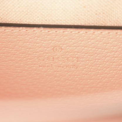 Gucci Raffia Textured Dollar Calfskin GG Monogram Small Diana Tote Bag Wild Rose Fuxia Fluo 6 of 7
