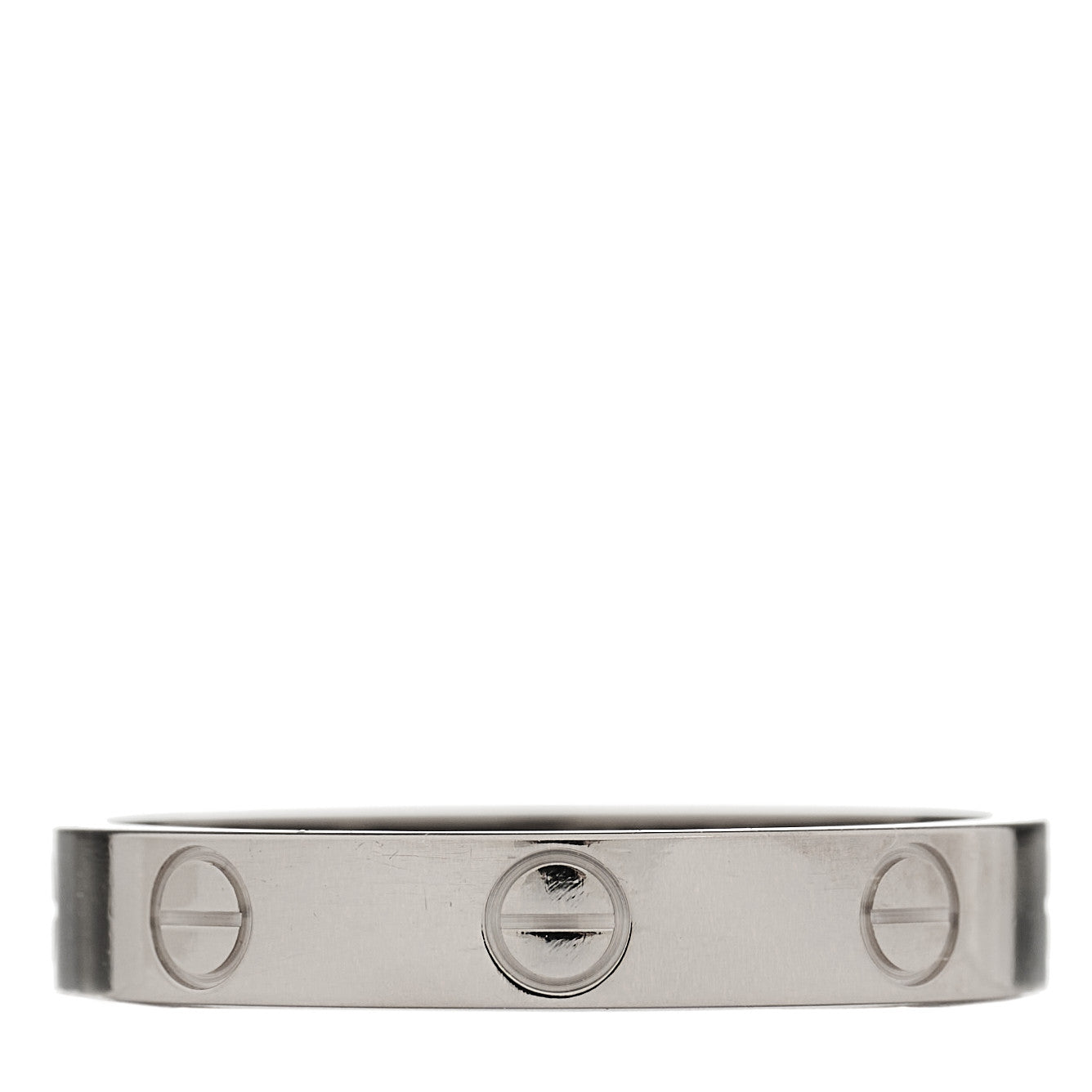 Cartier 18K White Gold 3.5mm LOVE Wedding Band Ring 57 8 1 of 4