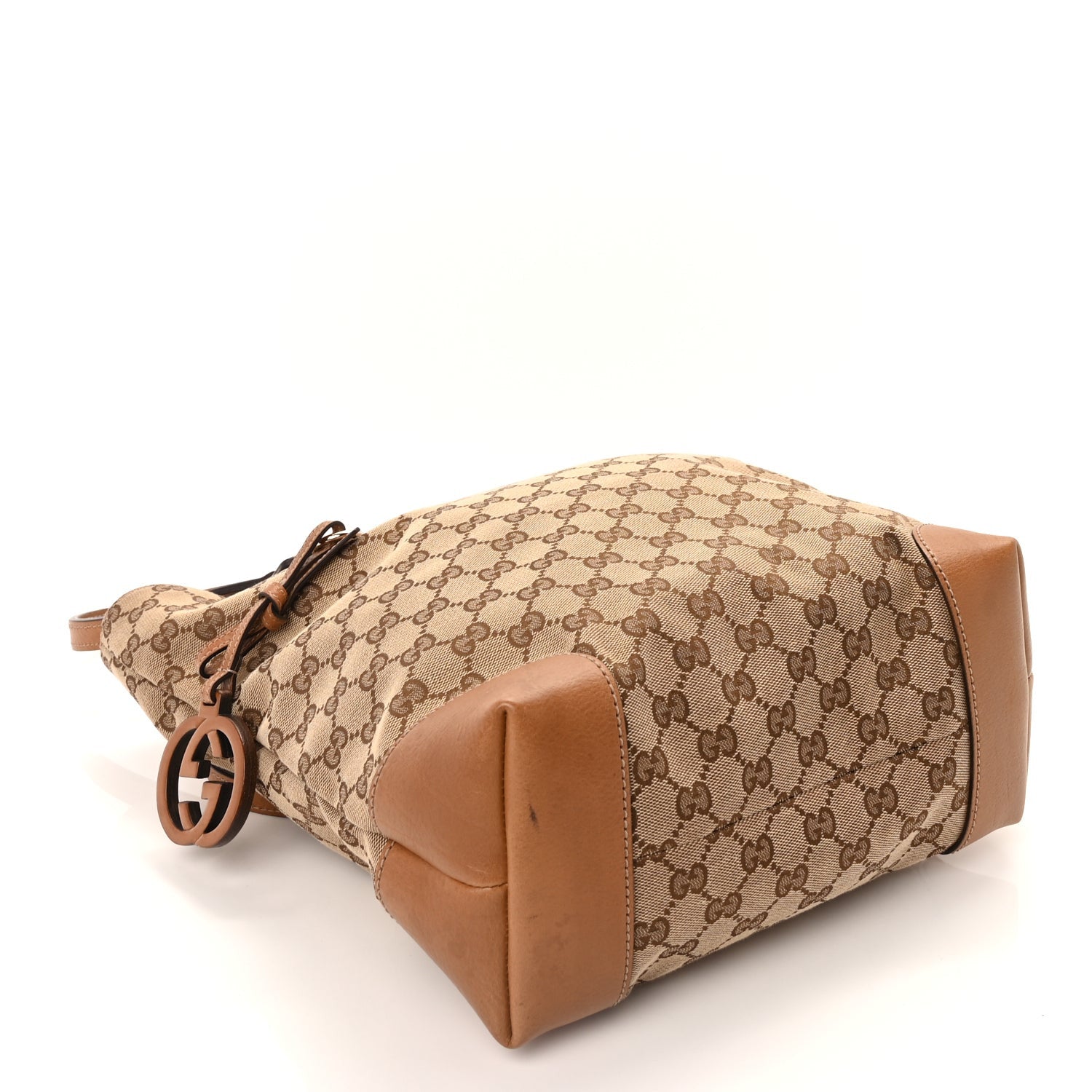 Gucci GG Monogram Medium Charm Tote Light Brown 3 of 8