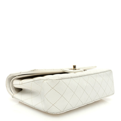 Chanel Caviar Quilted Medium Double Flap White 4 of 16