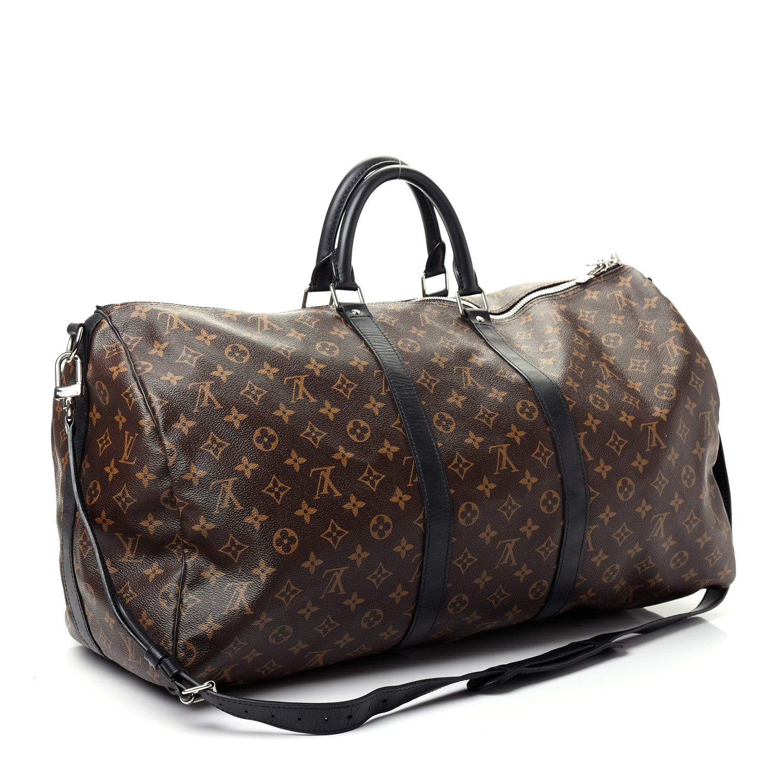 Louis Vuitton Monogram Macassar Keepall Bandouliere 55 2 of 15