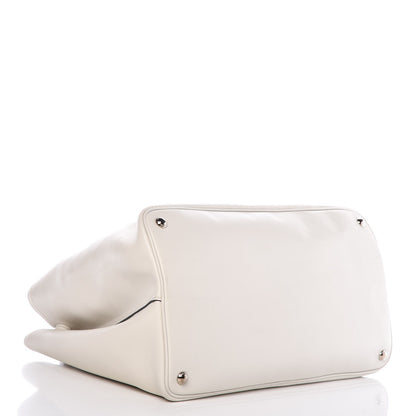 Prada City Calf Large Double Bag Talco 4 of 9