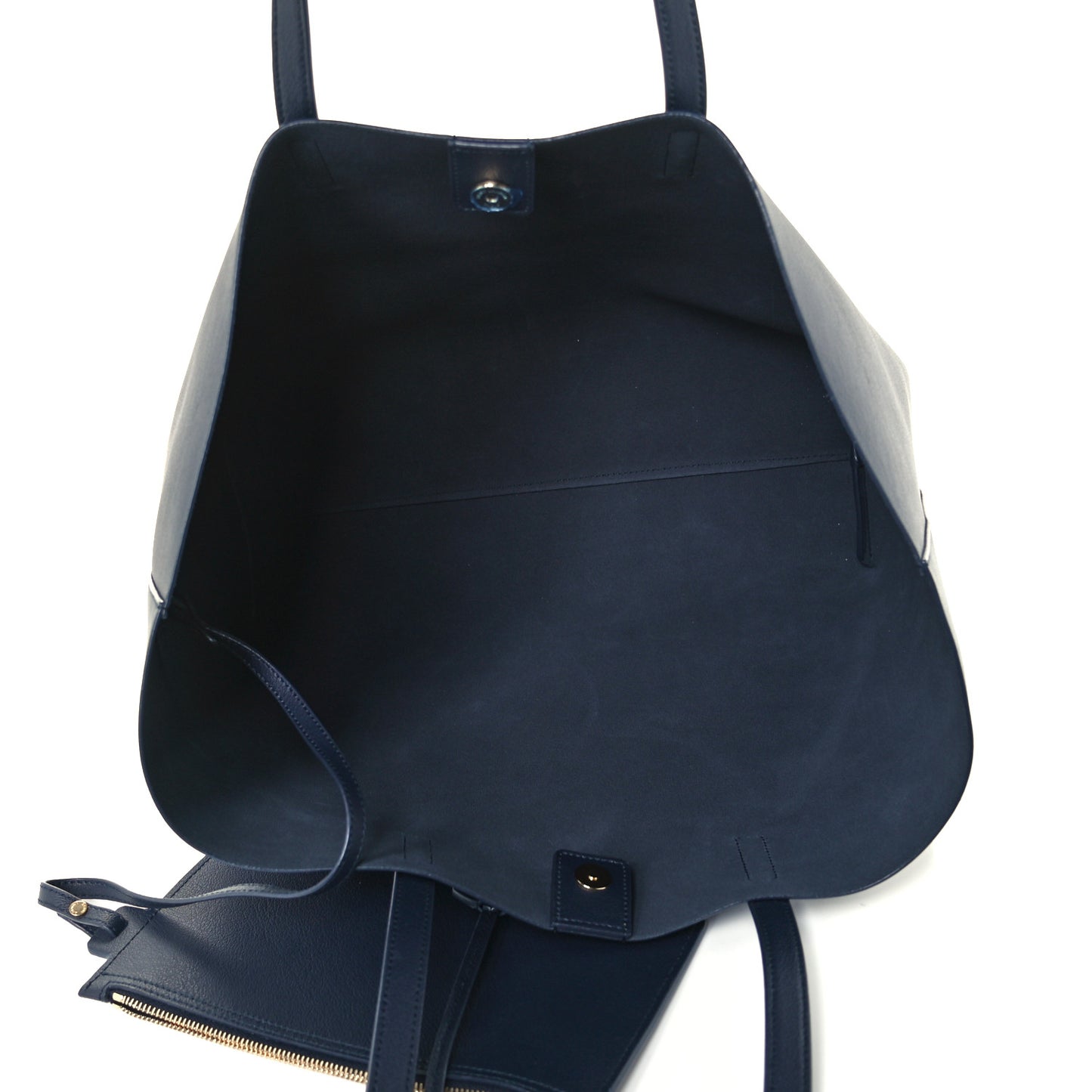Calfskin Large Shopping Tote Deep Marine