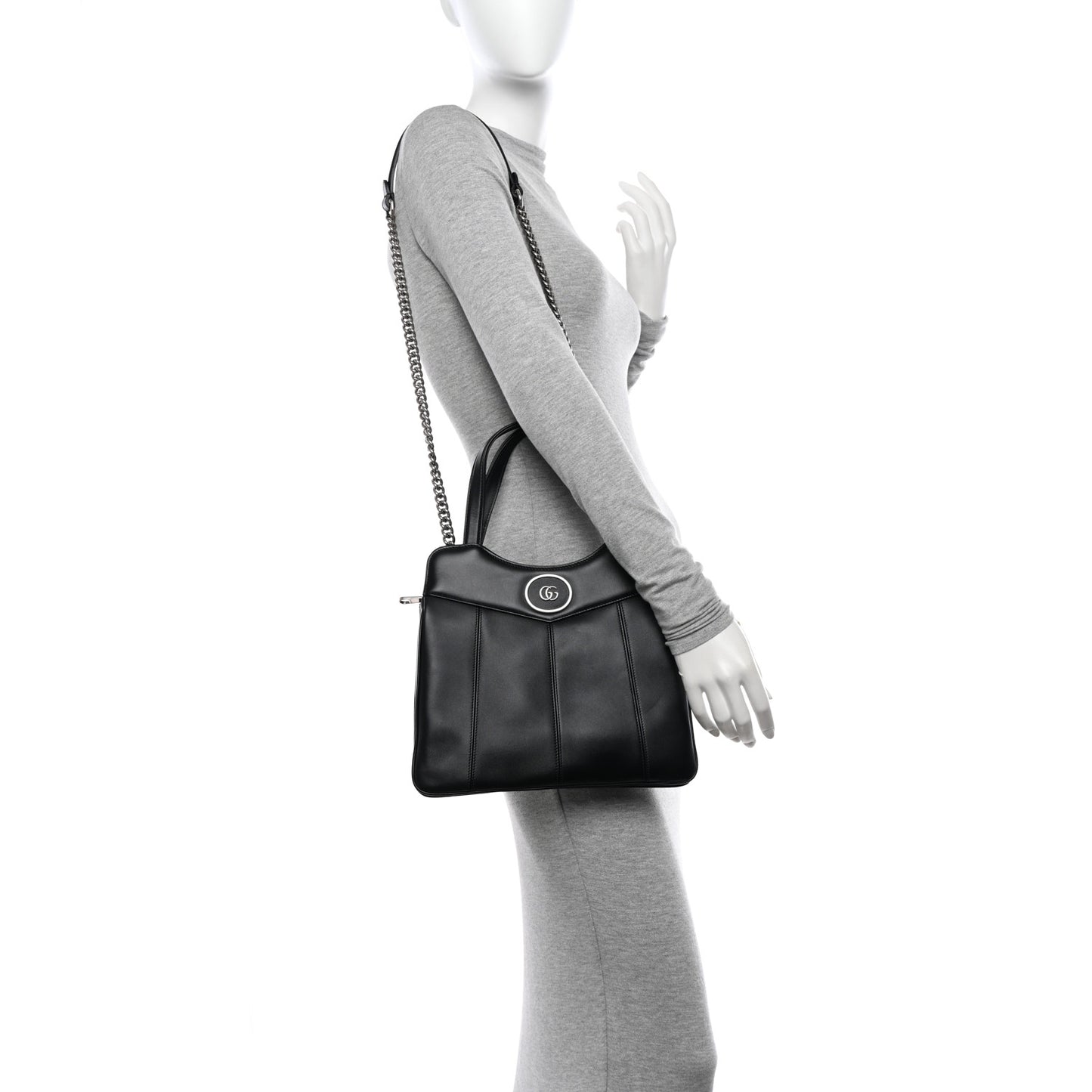 Calfskin Petite GG Small Tote Bag Black