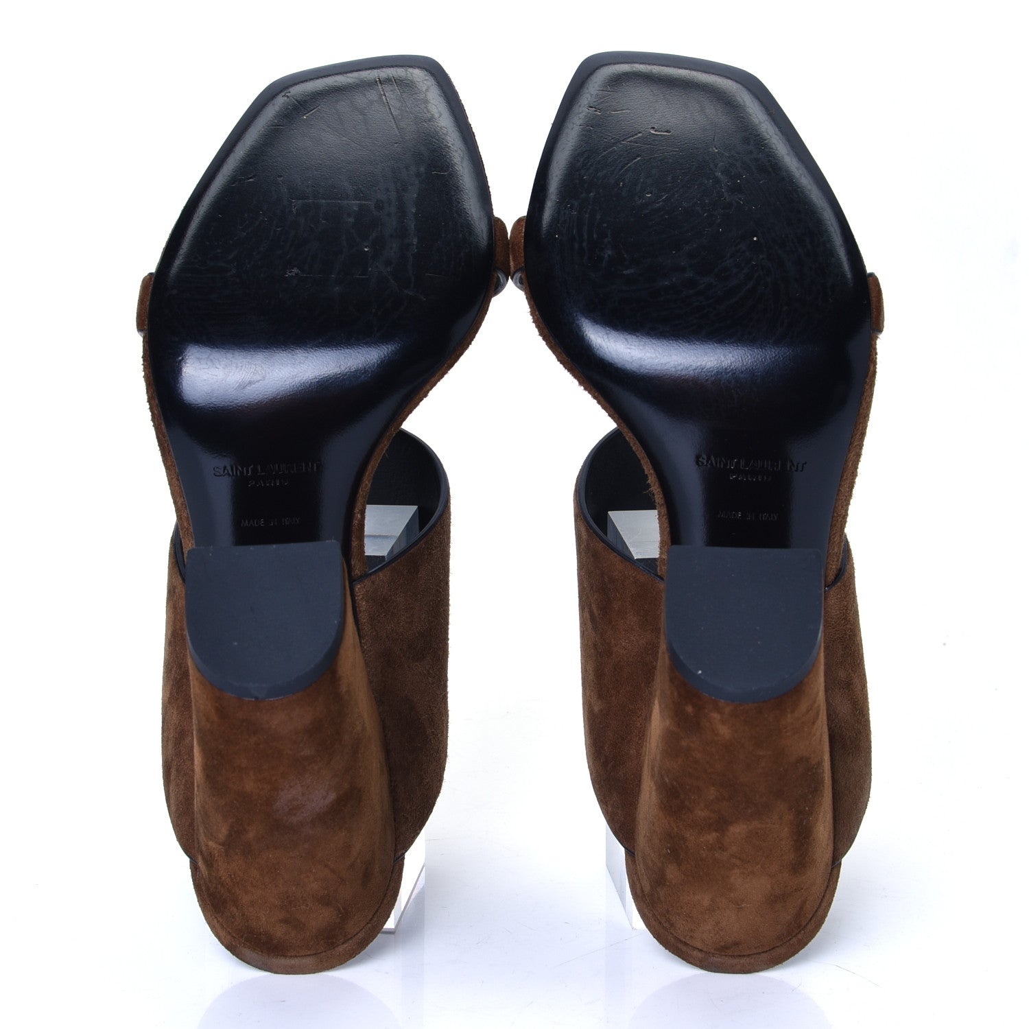Saint Laurent Suede Oak 100 Mule Sandals 39 Land 4 of 4