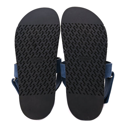 Hermes Suede Goatskin Womens Genius Sandals 39.5 Bleu Celeste 6 of 8