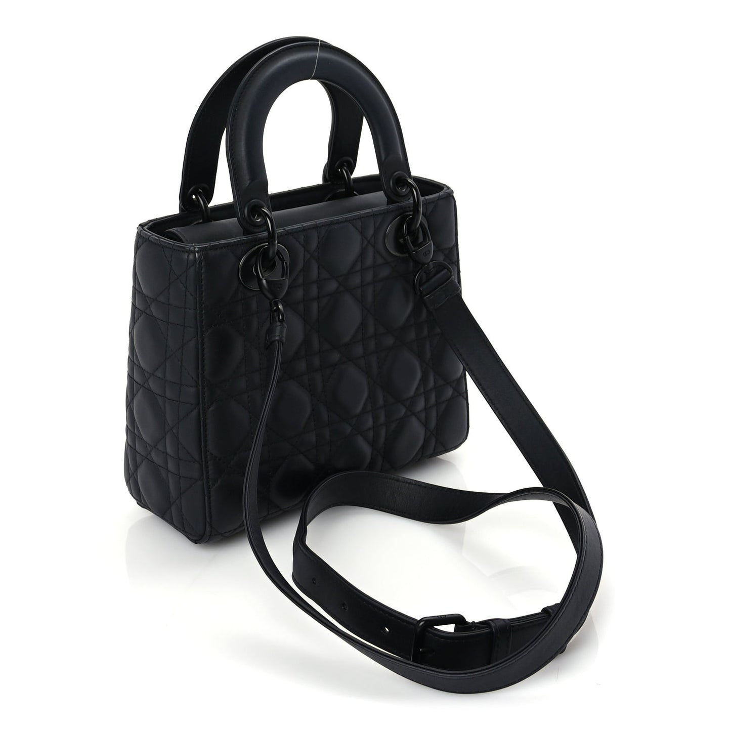 Ultra Matte Calfskin Cannage Small My ABCDior Lady Dior Black