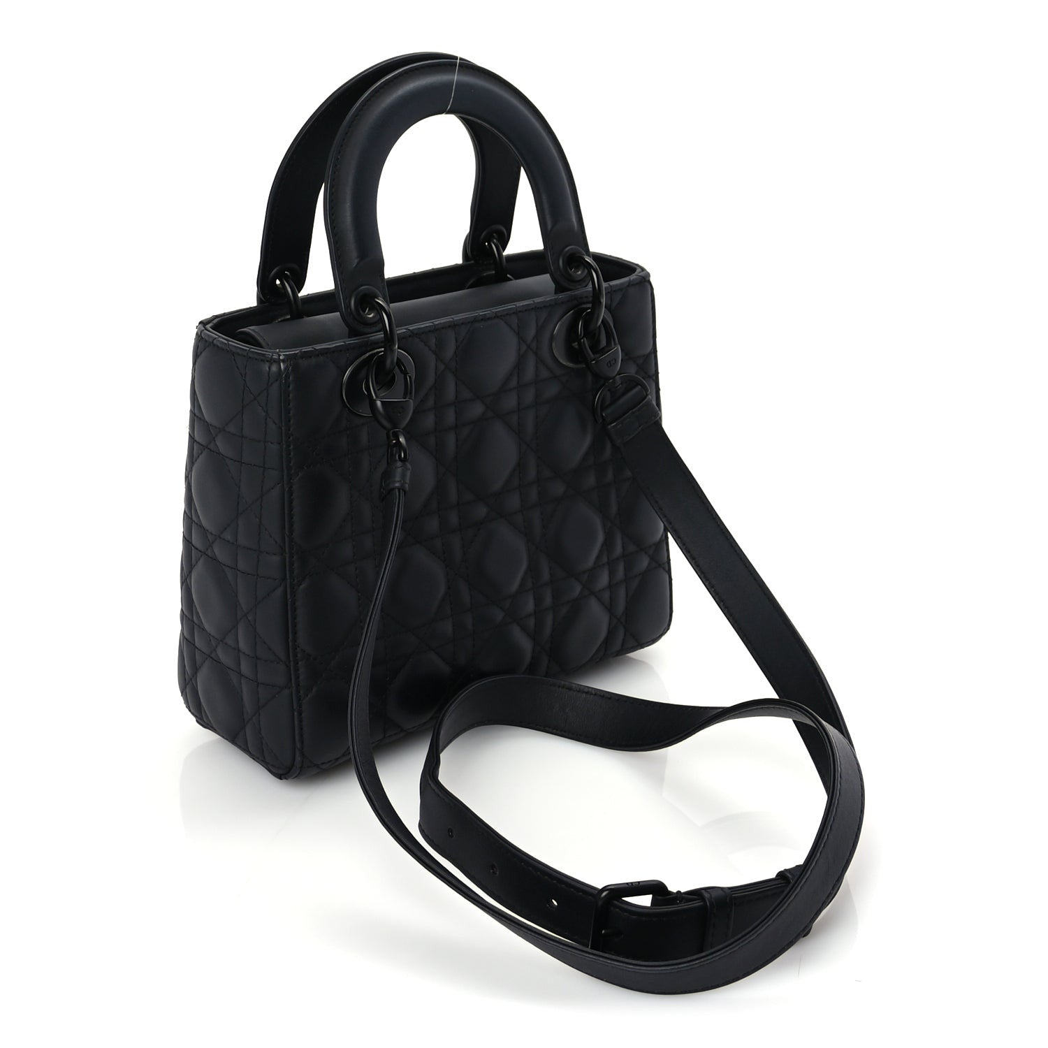 Christian Dior Ultra Matte Calfskin Cannage Small My ABCDior Lady Dior Black 2 of 8