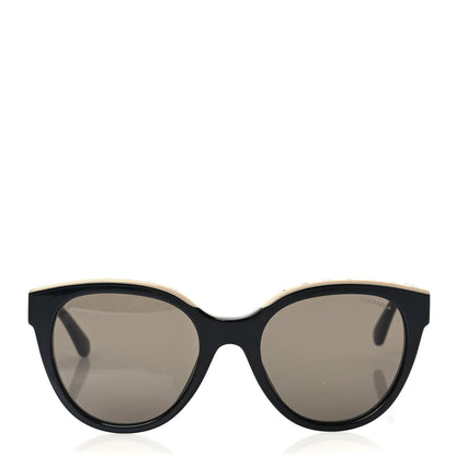 Chanel Acetate CC Butterfly Sunglasses 5414 Black Beige 2 of 6