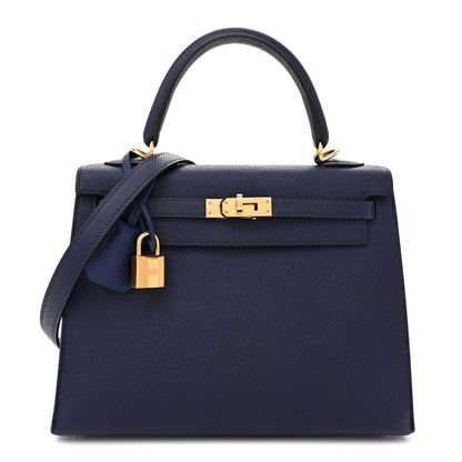 Hermes Epsom Kelly Sellier 25 Bleu Saphir 1 of 16