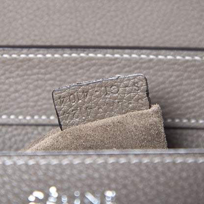 Celine Drummed Calfskin Mini Luggage Souris 7 of 8