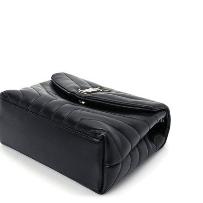 Saint Laurent Calfskin Y Quilted Monogram Small Loulou Chain Satchel Black 8 of 8