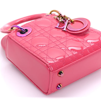 Christian Dior Patent Cannage Micro Lady Dior  Pink 7 of 7