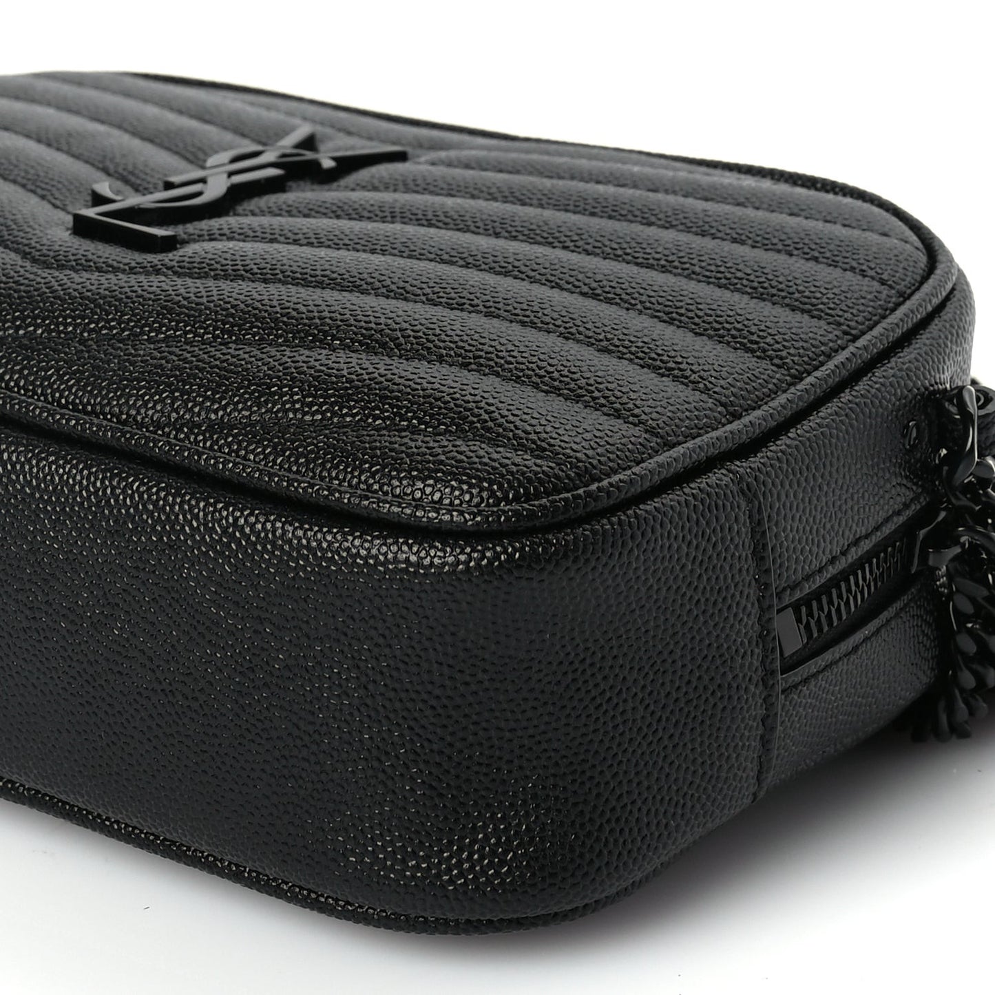 Grain De Poudre Matelasse Monochrome Monogram Mini Lou Camera Bag Black