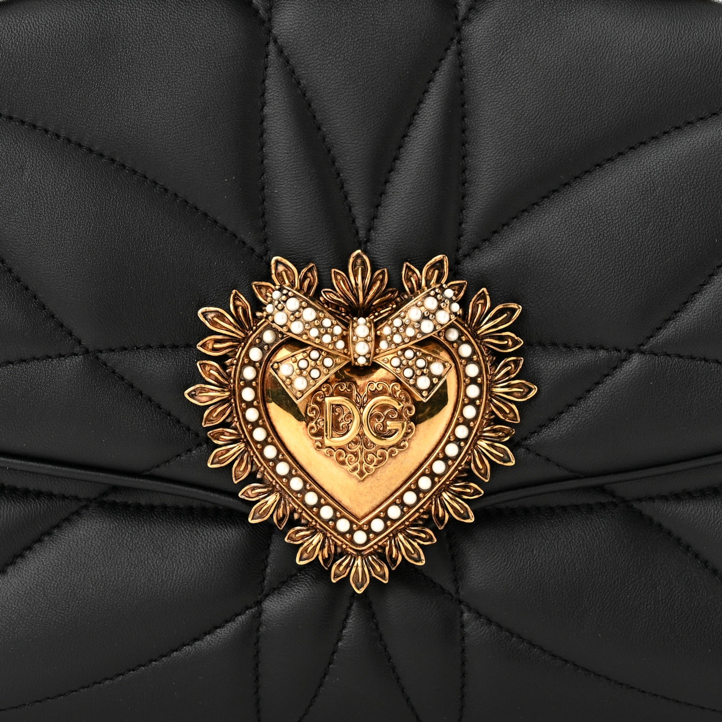 Nappa Quilted Devotion Bag Black