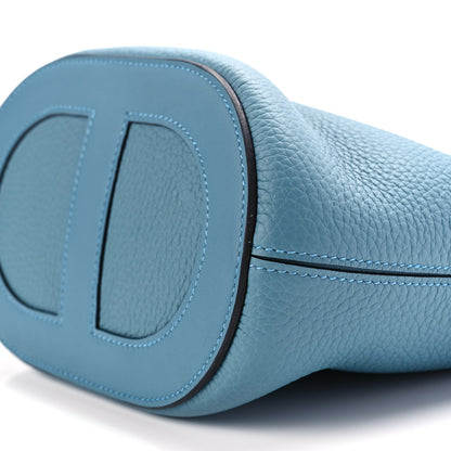 Hermes Taurillon Clemence Swift In-The-Loop 18 Blue Jean 9 of 10