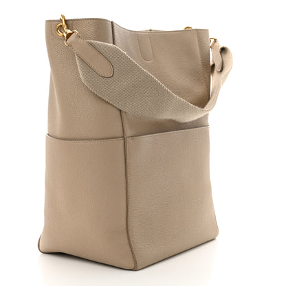 Celine Soft Grained Calfskin Sangle Bucket Bag Taupe 3 of 10
