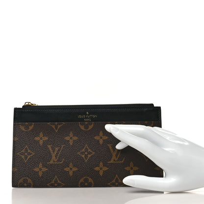 Louis Vuitton Monogram Slim Purse Black 2 of 6