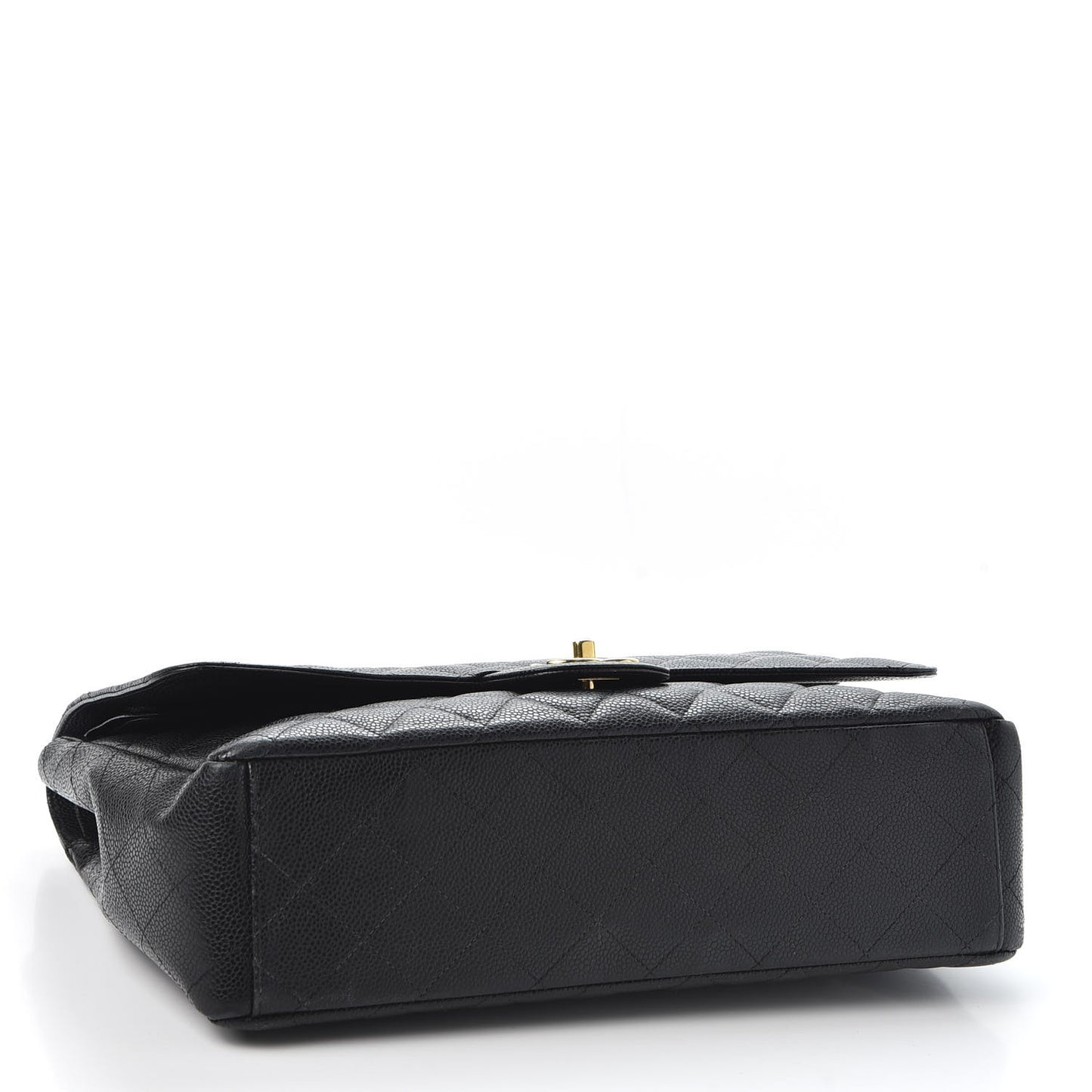 Caviar Quilted Maxi Double Flap Black