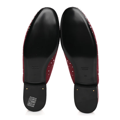 Gucci Crystal Canvas GG Monogram Nappa Womens Princetown Slippers 39 6 Rosso Ancora 6 of 7