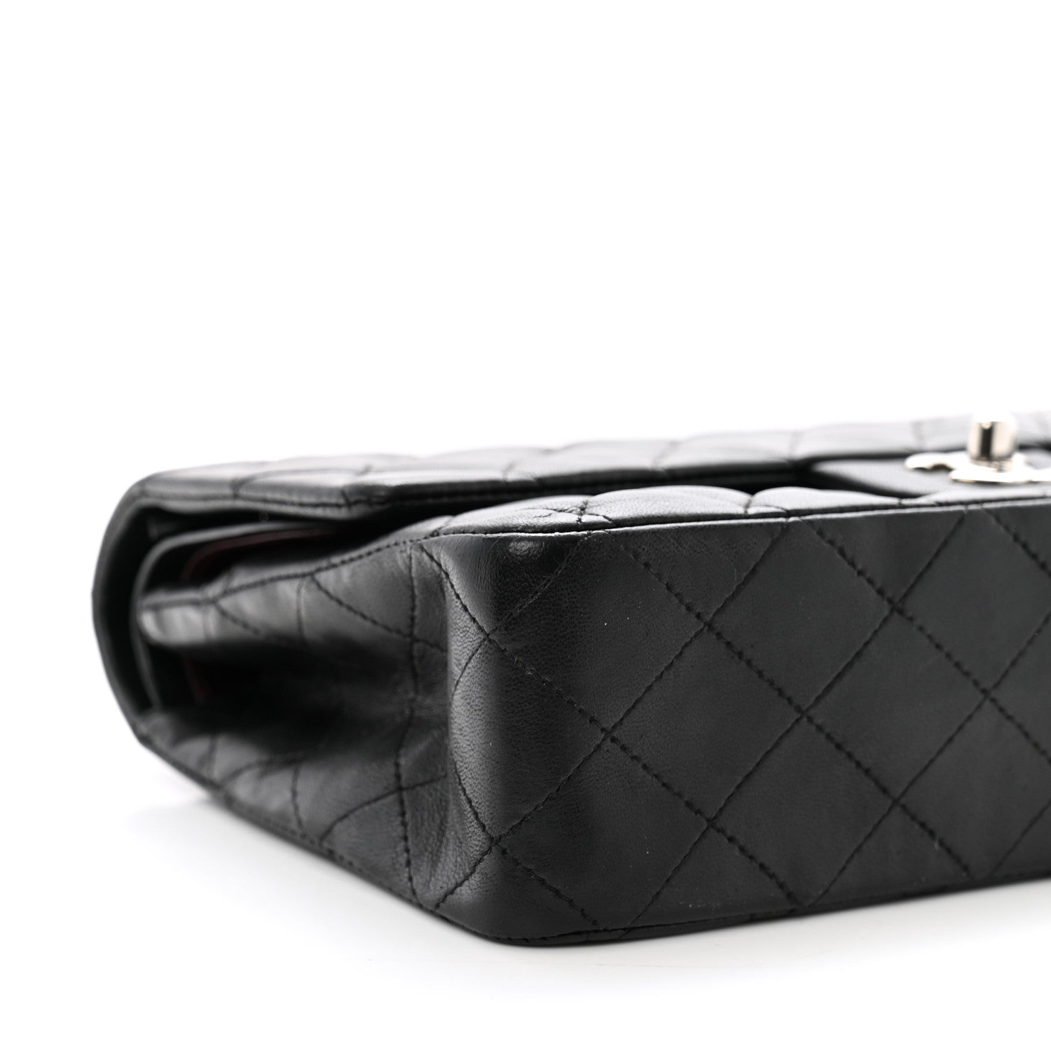 Chanel Lambskin Quilted Medium Double Flap Black 10 of 10