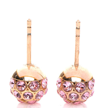 Christian Dior Crystal Mise En Dior Tribal Earrings Pink Gold 3 of 5