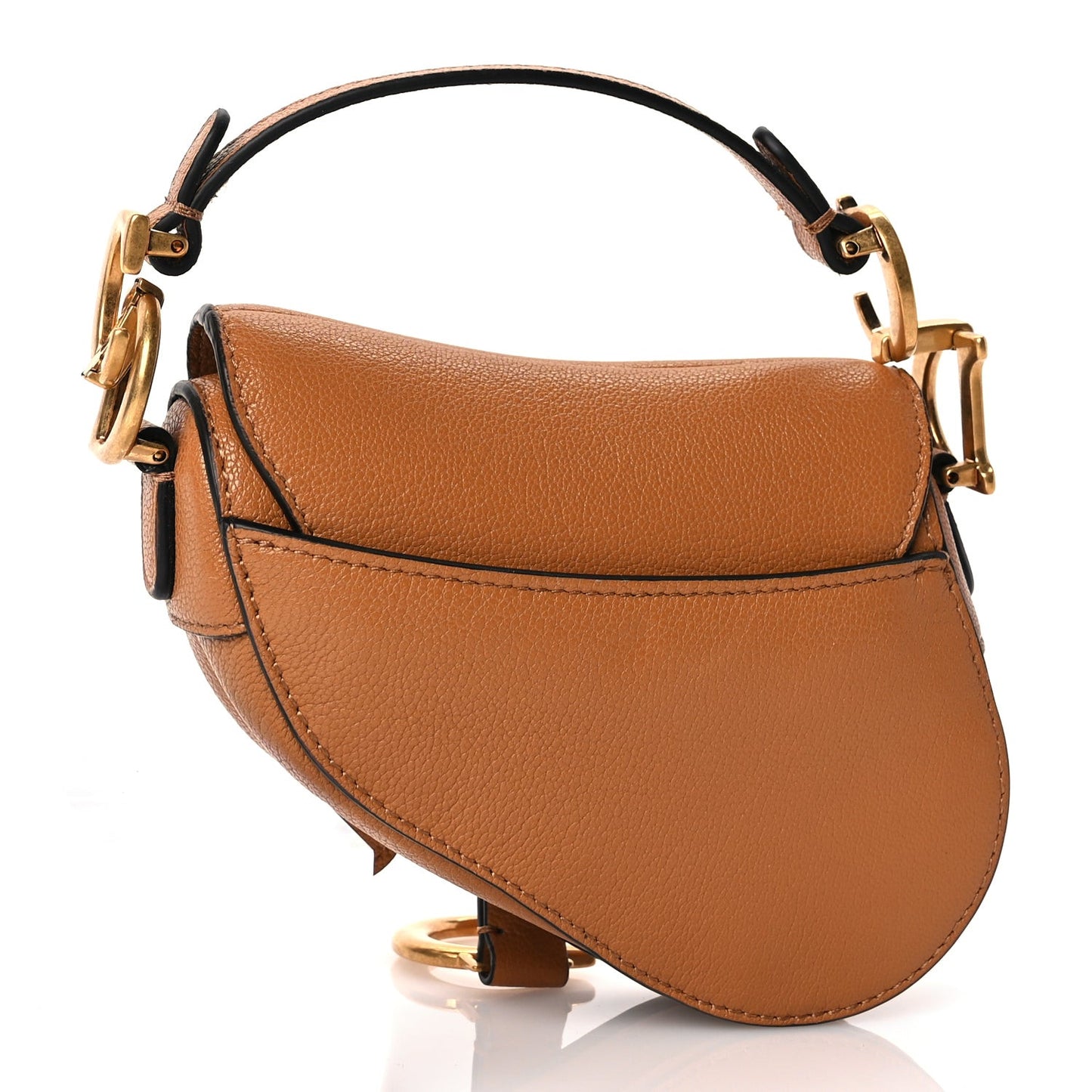 Goatskin Micro Saddle Bag Camello