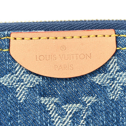 Louis Vuitton Monogram Denim Key Pouch Denim Blue 2 of 7