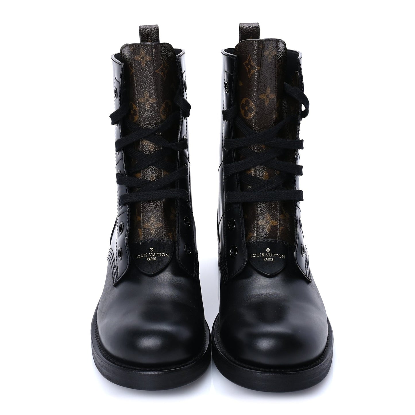 Calfskin Monogram Metropolis Flat Ranger Boots 40.5 Black