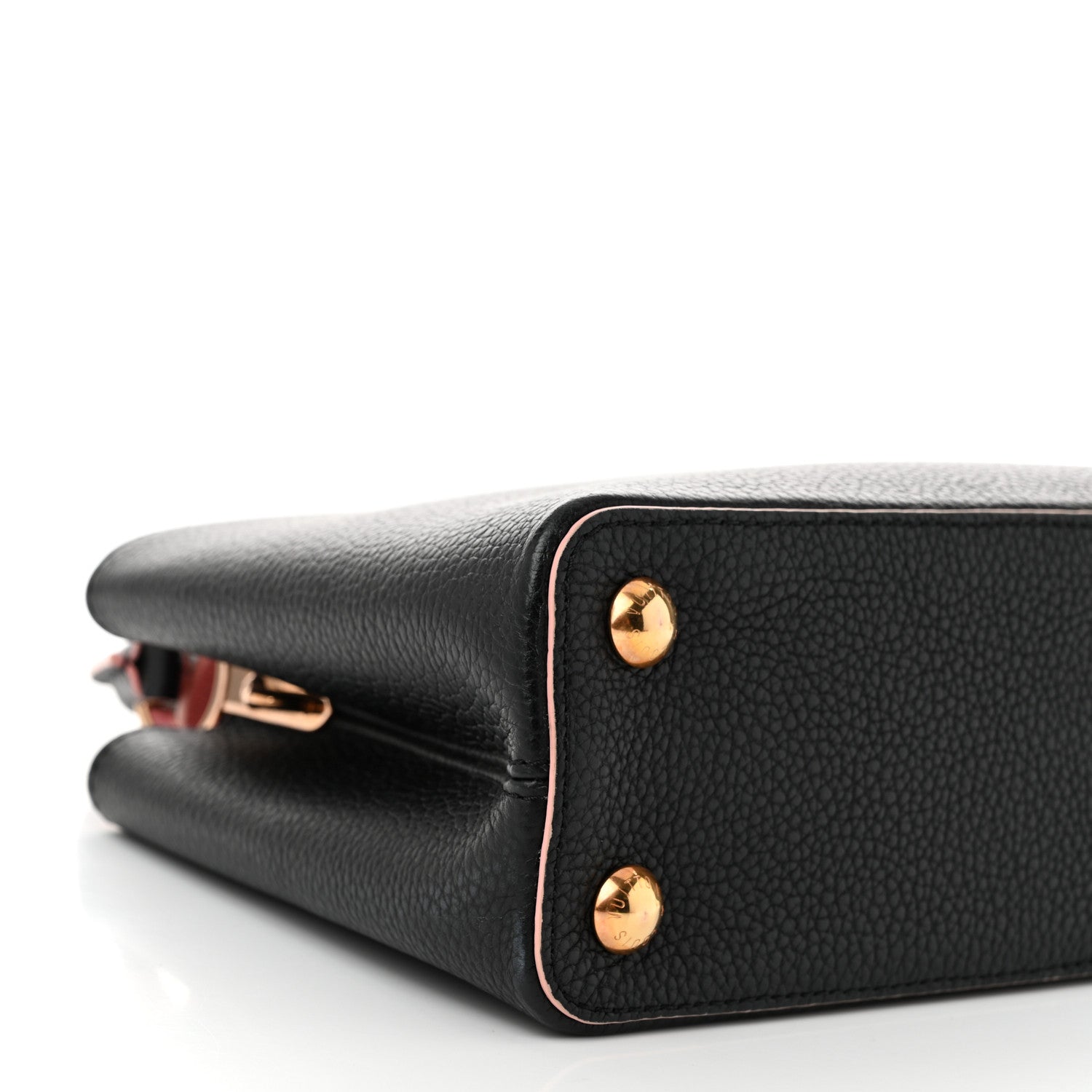 Louis Vuitton Taurillon Capucines BB Black Pink 8 of 9