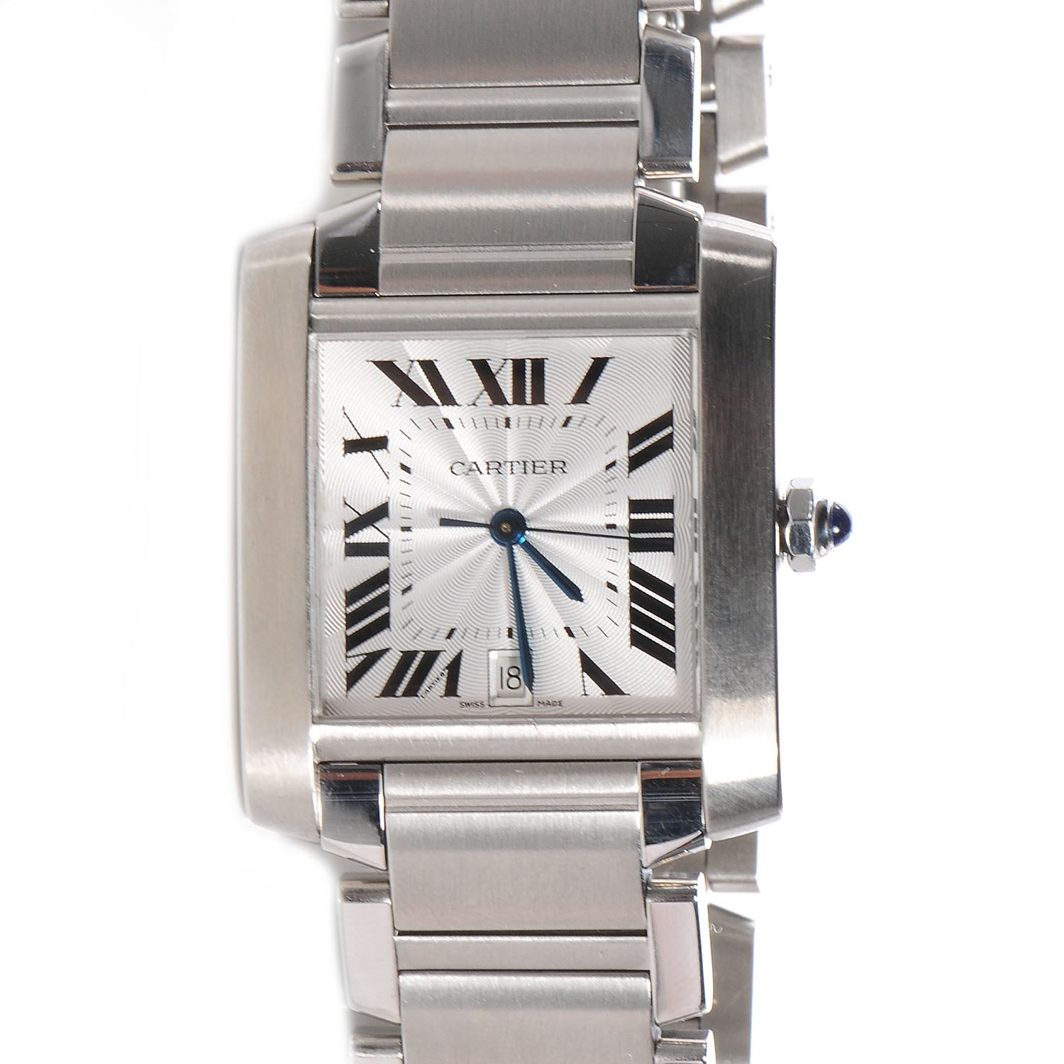 Cartier Stainless Steel 28mm Tank Francaise Automatic Watch 1 of 7
