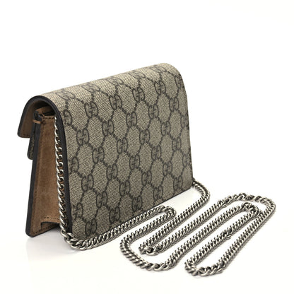 Gucci GG Supreme Monogram Super Mini Dionysus Shoulder Bag Taupe 2 of 9